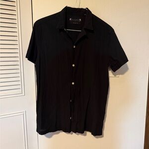 All Saints Black Casual Button Down Shirt